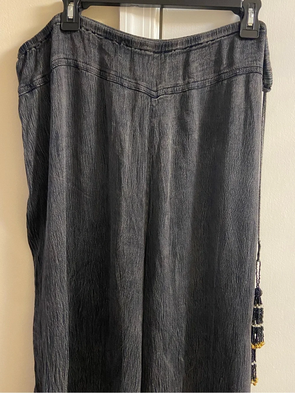 Soft Surroundings Heather Black Wide-Leg Pants 2X
